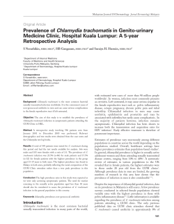 Prevalence of Chlamydia trachomatis in Genito-urinary Retrospective Analysis