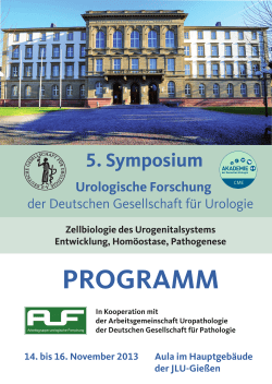 PROGRAMM 5. Symposium  Urologische Forschung