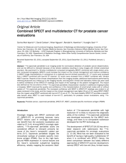 Original Article Combined SPECT and multidetector CT for prostate cancer evaluations
