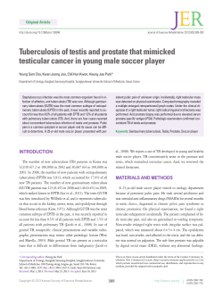 Tuberculosis of testis and prostate that mimicked