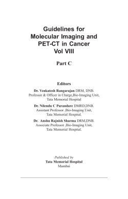 Guidelines for Molecular Imaging and PET-CT in Cancer Vol VIII