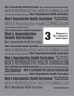3 Management of Men’s Reproductive Health Problems