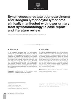 Synchronous prostate adenocarcinoma and Hodgkin lymphocytic lymphoma clinically manifested with lower urinary
