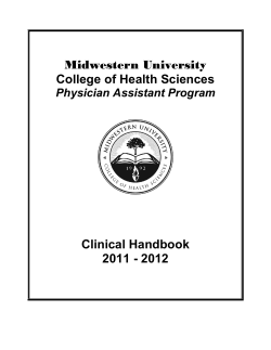 Midwestern University College of Health Sciences  Clinical Handbook