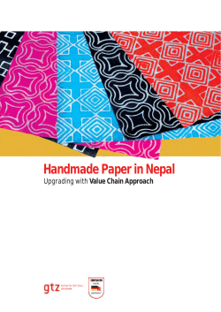 Handmade Paper in Nepal Value Chain Approach Partner for the Future Worldwide
