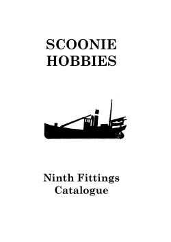SCOONIE HOBBIES Ninth Fittings Catalogue