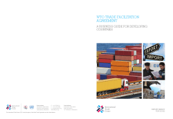 WTO Trade FaciliTaTiOn agreemenT a Business guide FOr develOping cOunTries
