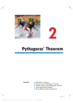 2 Pythagoras’ Theorem