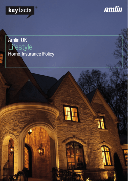 Lifestyle Amlin UK Home Insurance Policy