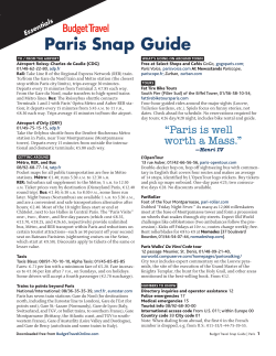 Paris Snap Guide