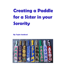Creating a Paddle for a Sister in your Sorority