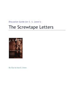 The Screwtape Letters Discussion Guide for C. S. Lewis’s