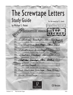 The Screwtape Letters Study Guide by Michael S. Poteet CD Version