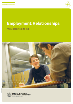 Employment Relationships FROM BEGINNING TO END EMPLOYMENT RELATIONS 4
