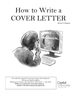 How to Write a COVER LETTER
