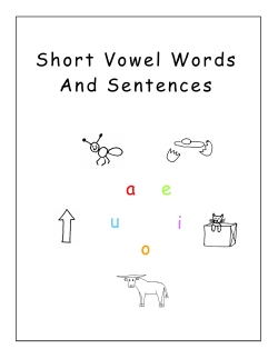 Short Vowel Words And Sentences a i