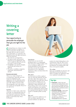 Writing a covering letter C