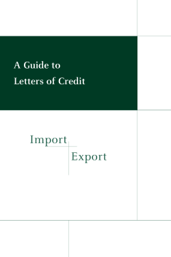 Import Export A Guide to Letters of Credit