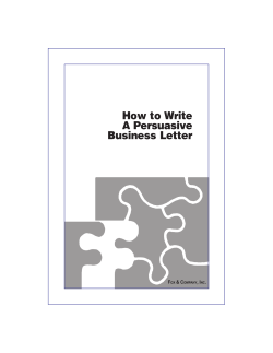 How to Write A Persuasive Business Letter F