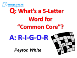 Q A: R-I-G-O-R : What’s a 5-Letter Word for