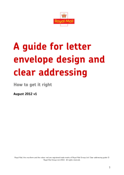 A guide for letter envelope design and clear addressing