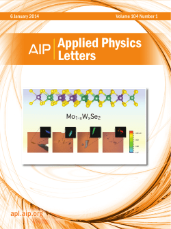 Applied Physics Letters apl.aip.org 6 January 2014