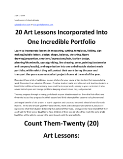 20 Art Lessons Incorporated Into  One Incredible Portfolio 