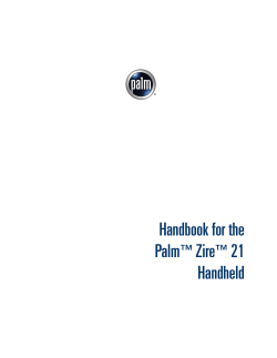 Handbook for the Palm Zire 21