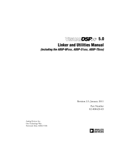 a 5.0 Linker and Utilities Manual (including the ADSP-BFxxx, ADSP-21xxx, ADSP-TSxxx)