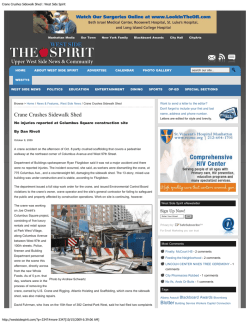 Crane Accident Crushes Sidewalk Shed at Columbus Square