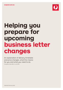 Helping you prepare for upcoming business letter