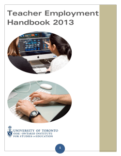 Teacher Employment Handbook 2013  1