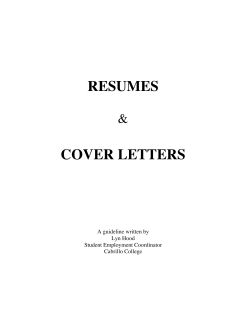 RESUMES COVER LETTERS  &amp;