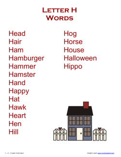Letter H Words Head Hog