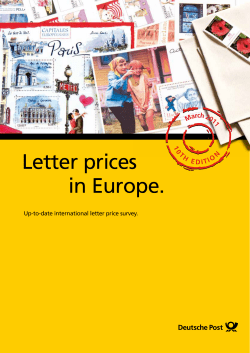 Letter prices in Europe. 1 0