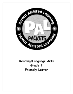 Reading/Language Arts Grade 2 Friendly Letter