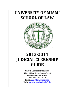 UNIVERSITY OF MIAMI SCHOOL OF LAW  2013-2014