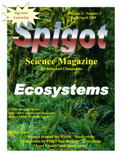 Ecosystems Science Magazine for Kids and Classrooms Tap into