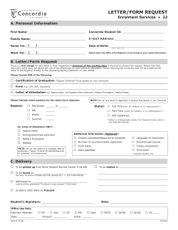 Letter/Form request Enrolment Services  ●  22 A. Personal Information