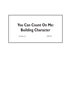 You Can Count On Me: Building Character 2595-03 Grades 2-4