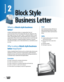2 Block Style Business Letter block style business