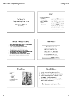TEXT ENGR 150 Engineering Graphics RULES FOR LETTERING