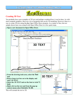 Creating 3D Text with Open Office Draw Creating 3D Text