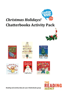 Christmas Holidays! Chatterbooks Activity Pack Reading and activity ideas for your