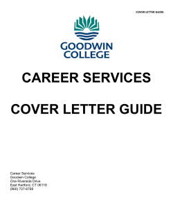 CAREER SERVICES COVER LETTER GUIDE  Career Services