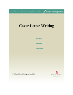 Cover Letter Writing Content Format Samples