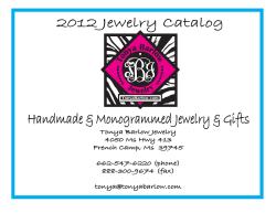 Handmade &amp; Monogrammed Jewelry &amp; Gifts 2012 Jewelry Catalog