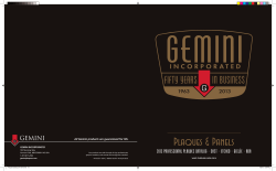 Plaques &amp; Panels All Gemini products are guaranteed for life. GEMINI INCORPORATED