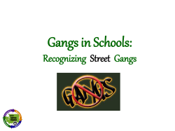 Gangs in Schools: Recognizing Gangs Street