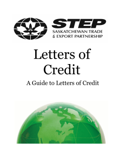 Letters of Credit A Guide to Letters of Credit